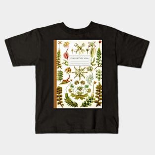 Aesthetic Vintage Botanical Composition Book Kids T-Shirt